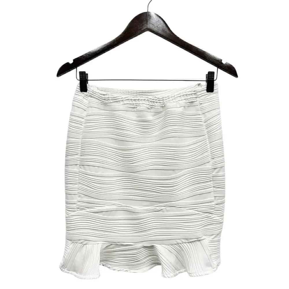 Opening Ceremony Sleeveless Wavy Textured Top/Skirt Set in White size XS/Medium
